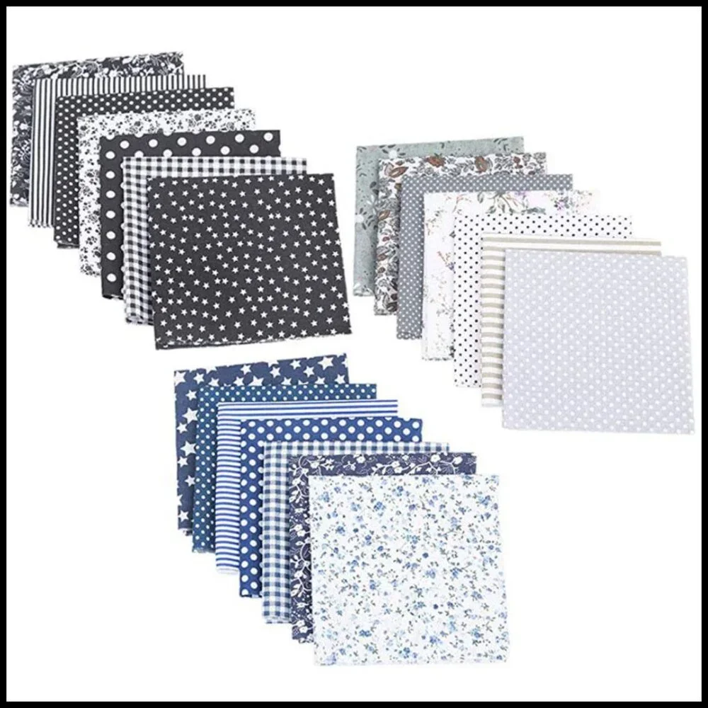 Quilting Fabric Squares Cotton Floral Printed Precut DIY Sewing Scrapbooking